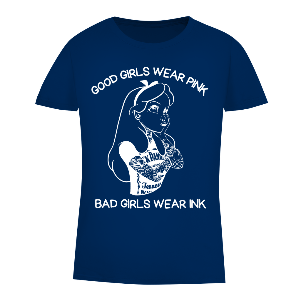 Bad Girls - Damen Shirt Clothes Navy Blue XS Tattoo Fashion von inked-mafia.de. Dieses Teil gehört in jeden Kleiderschrank eines inked-rebels! Finde ideale Geschenke für Tätowierte, Tattoofans oder Tätowierer.