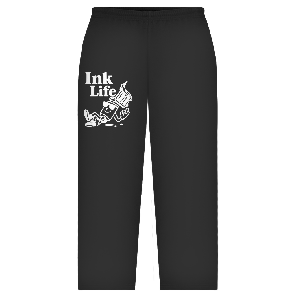 Ink Life - Oversized Sweatpants Clothes Schwarz S Tattoo Fashion von inked-mafia.de. Dieses Teil gehört in jeden Kleiderschrank eines inked-rebels! Finde ideale Geschenke für Tätowierte, Tattoofans oder Tätowierer.