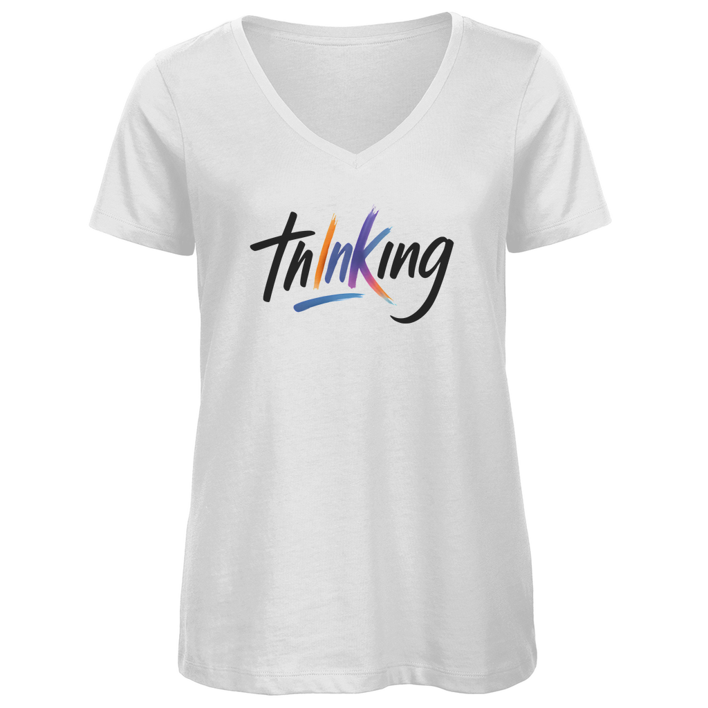 thinking - Damen Shirt Clothes Weiß XS Tattoo Fashion von inked-mafia.de. Dieses Teil gehört in jeden Kleiderschrank eines inked-rebels! Finde ideale Geschenke für Tätowierte, Tattoofans oder Tätowierer.