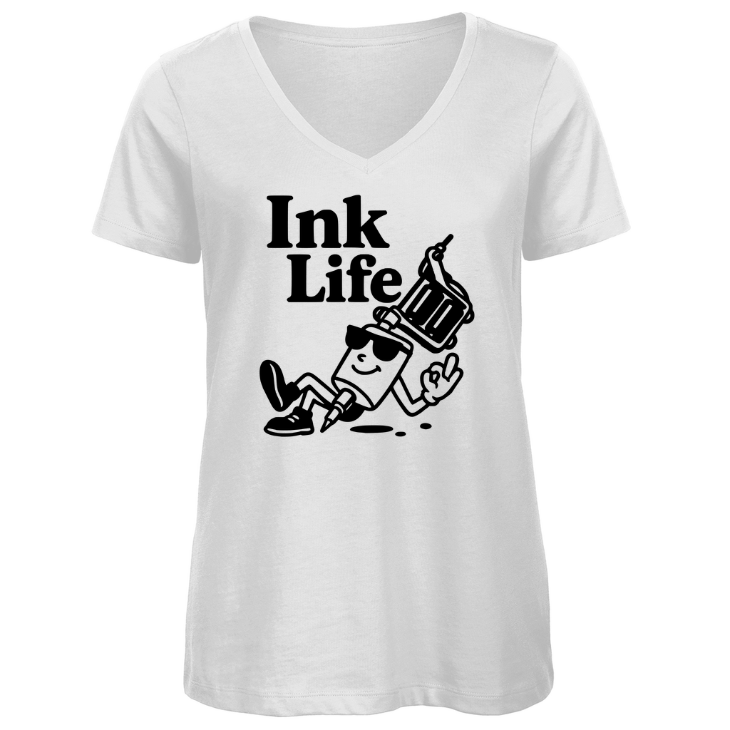 Ink Life - Damen Shirt Clothes Weiß XS Tattoo Fashion von inked-mafia.de. Dieses Teil gehört in jeden Kleiderschrank eines inked-rebels! Finde ideale Geschenke für Tätowierte, Tattoofans oder Tätowierer.