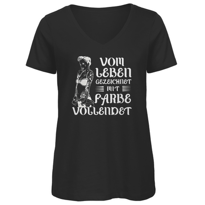 Vom Leben gezeichnet - Damen Shirt Clothes  Schwarz XS  Tattoo Fashion von inked-mafia.de. Dieses Teil gehört in jeden Kleiderschrank eines inked-rebels! Finde ideale Geschenke für Tätowierte, Tattoofans oder Tätowierer.