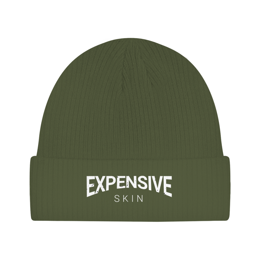 Expensive Skin - Beanie Accessories Olive One size Tattoo Fashion von inked-mafia.de. Dieses Teil gehört in jeden Kleiderschrank eines inked-rebels! Finde ideale Geschenke für Tätowierte, Tattoofans oder Tätowierer.