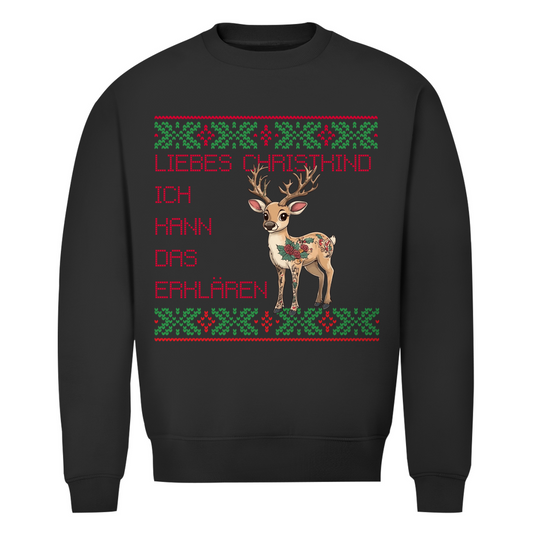 Ich kann das erklären - Unisex Weihnachtssweater Clothes  Schwarz XS  Tattoo Fashion von inked-mafia.de. Dieses Teil gehört in jeden Kleiderschrank eines inked-rebels! Finde ideale Geschenke für Tätowierte, Tattoofans oder Tätowierer.