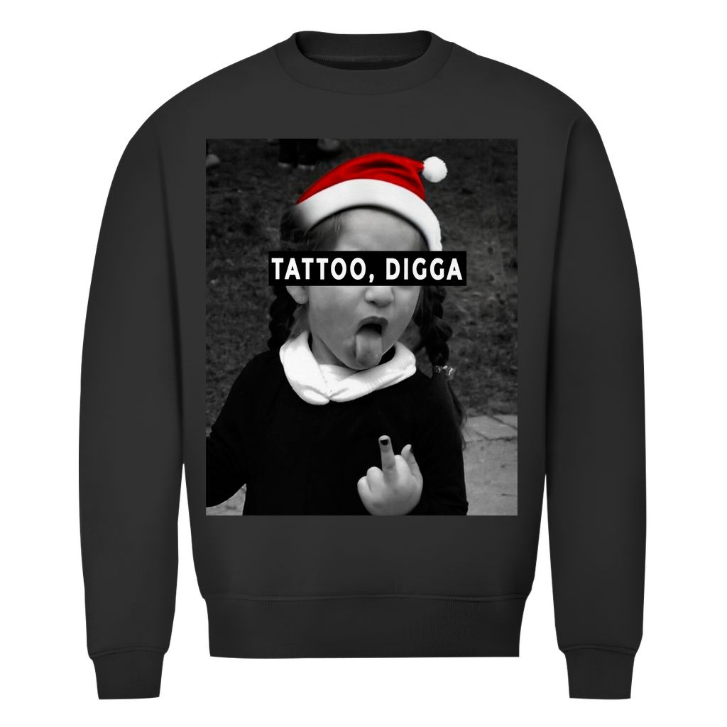 Tattoo Digga - Unisex Weihnachtssweater Clothes  Schwarz XS  Tattoo Fashion von inked-mafia.de. Dieses Teil gehört in jeden Kleiderschrank eines inked-rebels! Finde ideale Geschenke für Tätowierte, Tattoofans oder Tätowierer.