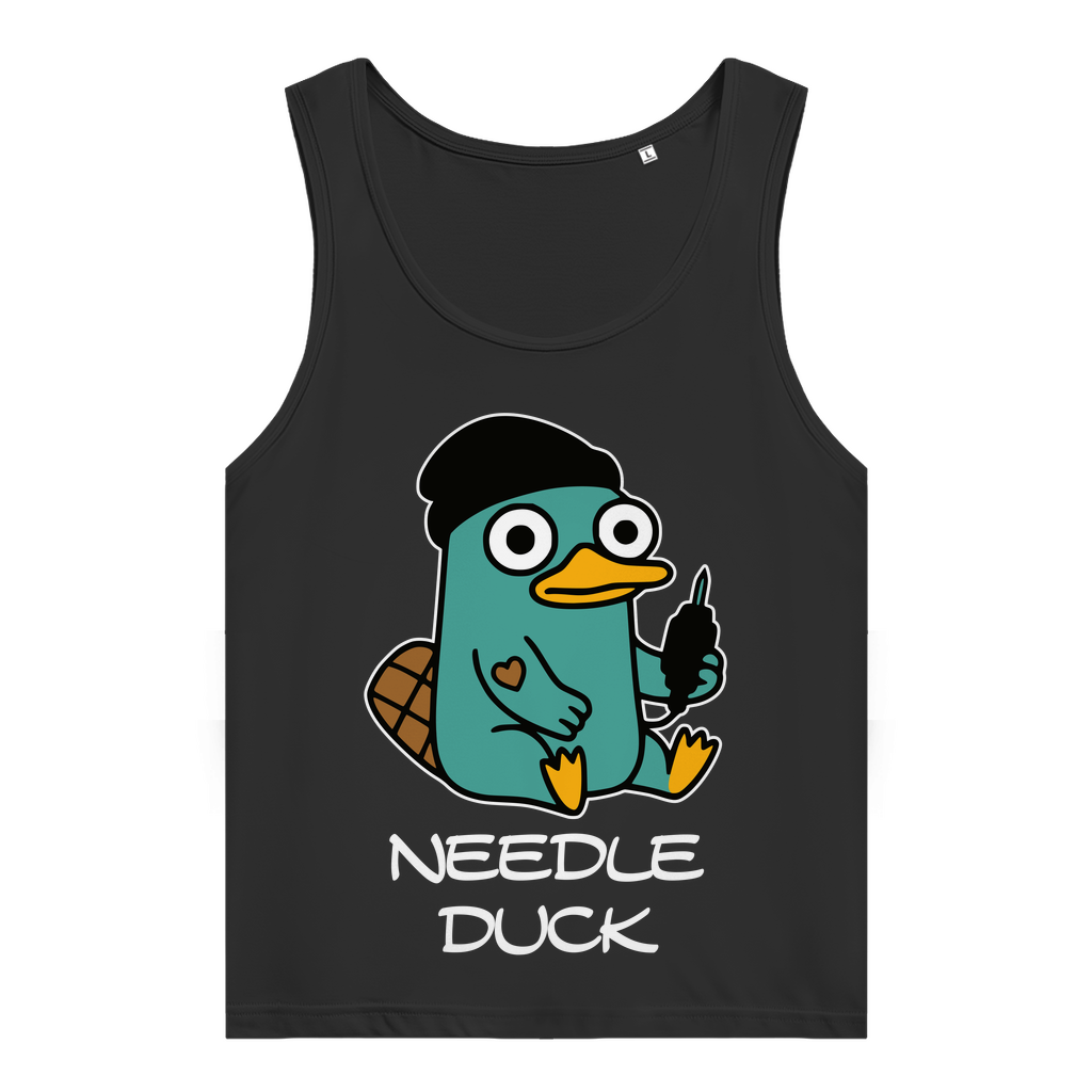Needle Duck - Damen Tank Top Clothes Schwarz XS Tattoo Fashion von inked-mafia.de. Dieses Teil gehört in jeden Kleiderschrank eines inked-rebels! Finde ideale Geschenke für Tätowierte, Tattoofans oder Tätowierer.