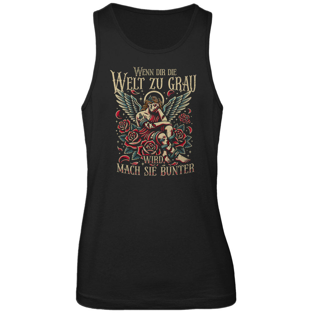 Bunter - Herren Tank Top Clothes  Schwarz S  Tattoo Fashion von inked-mafia.de. Dieses Teil gehört in jeden Kleiderschrank eines inked-rebels! Finde ideale Geschenke für Tätowierte, Tattoofans oder Tätowierer.