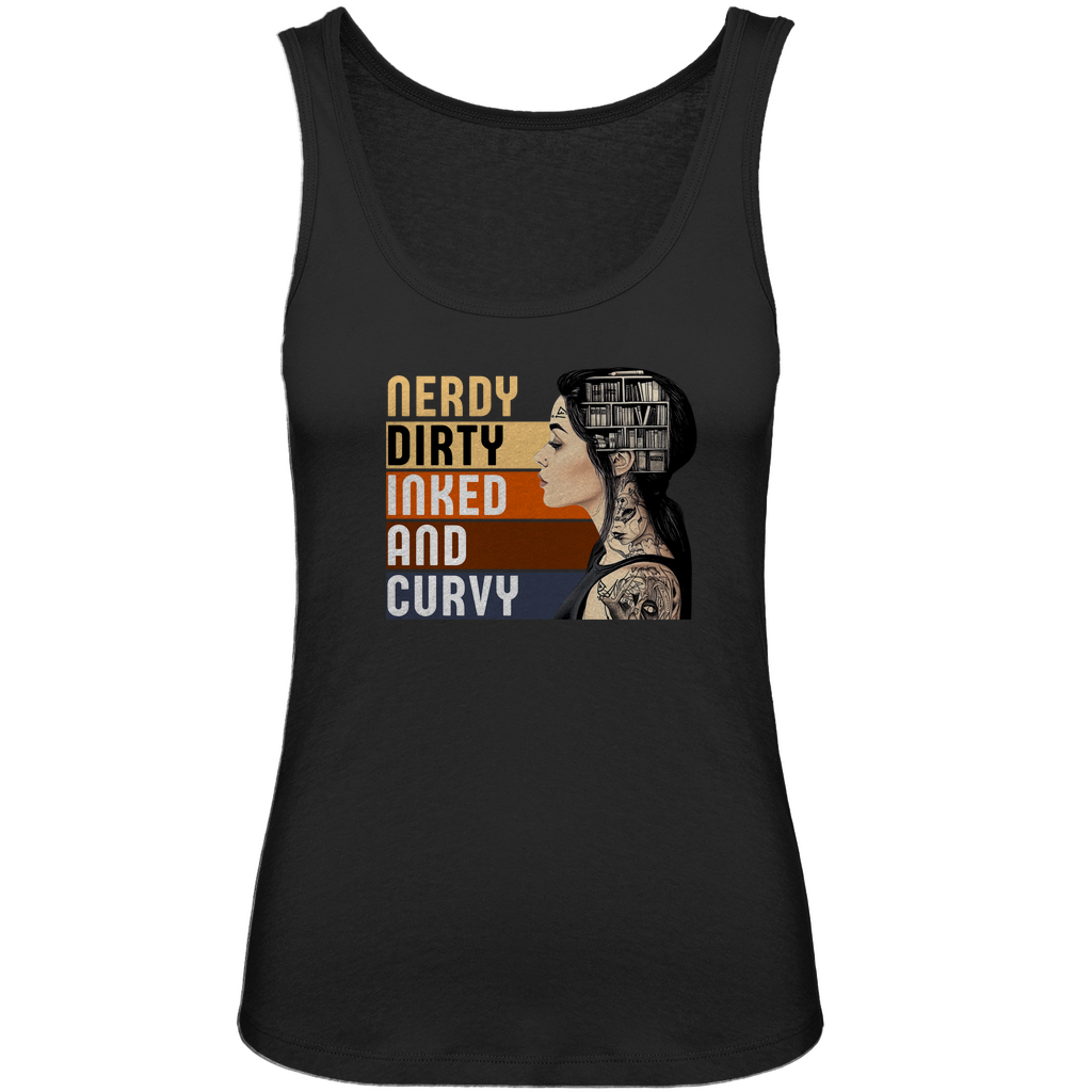 Nerdy - Damen Tank Top Clothes Schwarz XS Tattoo Fashion von inked-mafia.de. Dieses Teil gehört in jeden Kleiderschrank eines inked-rebels! Finde ideale Geschenke für Tätowierte, Tattoofans oder Tätowierer.