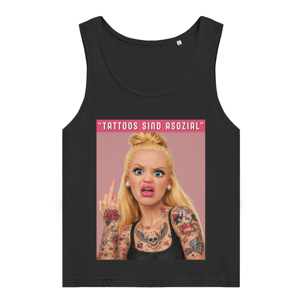 Asozial - Damen Tank Top Clothes Schwarz XS Tattoo Fashion von inked-mafia.de. Dieses Teil gehört in jeden Kleiderschrank eines inked-rebels! Finde ideale Geschenke für Tätowierte, Tattoofans oder Tätowierer.