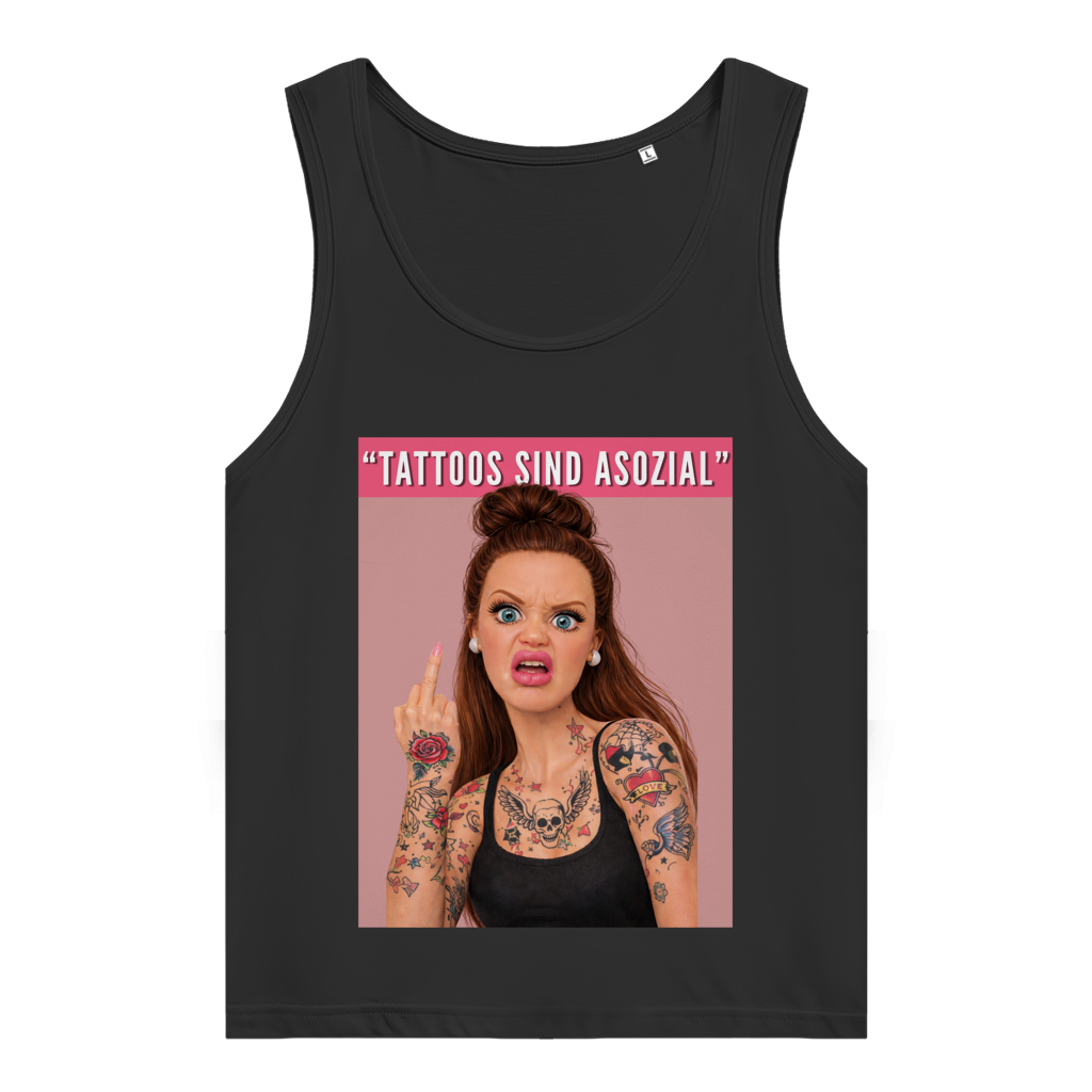 Asozial - Damen Tank Top Clothes Schwarz XS Tattoo Fashion von inked-mafia.de. Dieses Teil gehört in jeden Kleiderschrank eines inked-rebels! Finde ideale Geschenke für Tätowierte, Tattoofans oder Tätowierer.