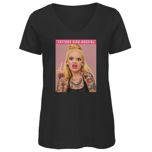 Asozial - Damen Shirt Clothes Schwarz XS Tattoo Fashion von inked-mafia.de. Dieses Teil gehört in jeden Kleiderschrank eines inked-rebels! Finde ideale Geschenke für Tätowierte, Tattoofans oder Tätowierer.