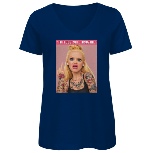 Asozial - Damen Shirt Clothes Navy Blue XS Tattoo Fashion von inked-mafia.de. Dieses Teil gehört in jeden Kleiderschrank eines inked-rebels! Finde ideale Geschenke für Tätowierte, Tattoofans oder Tätowierer.