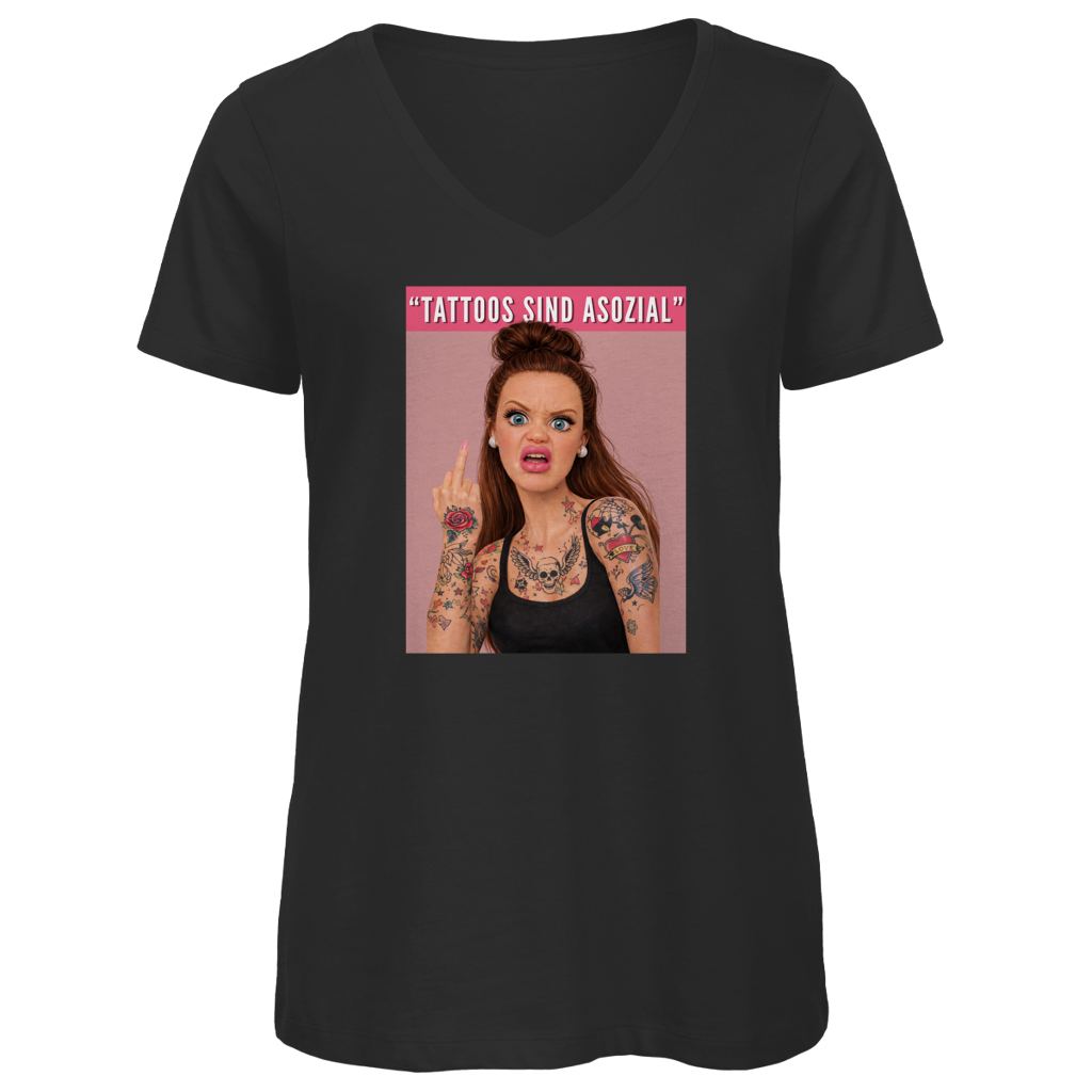 Asozial - Damen Shirt Clothes Schwarz XS Tattoo Fashion von inked-mafia.de. Dieses Teil gehört in jeden Kleiderschrank eines inked-rebels! Finde ideale Geschenke für Tätowierte, Tattoofans oder Tätowierer.