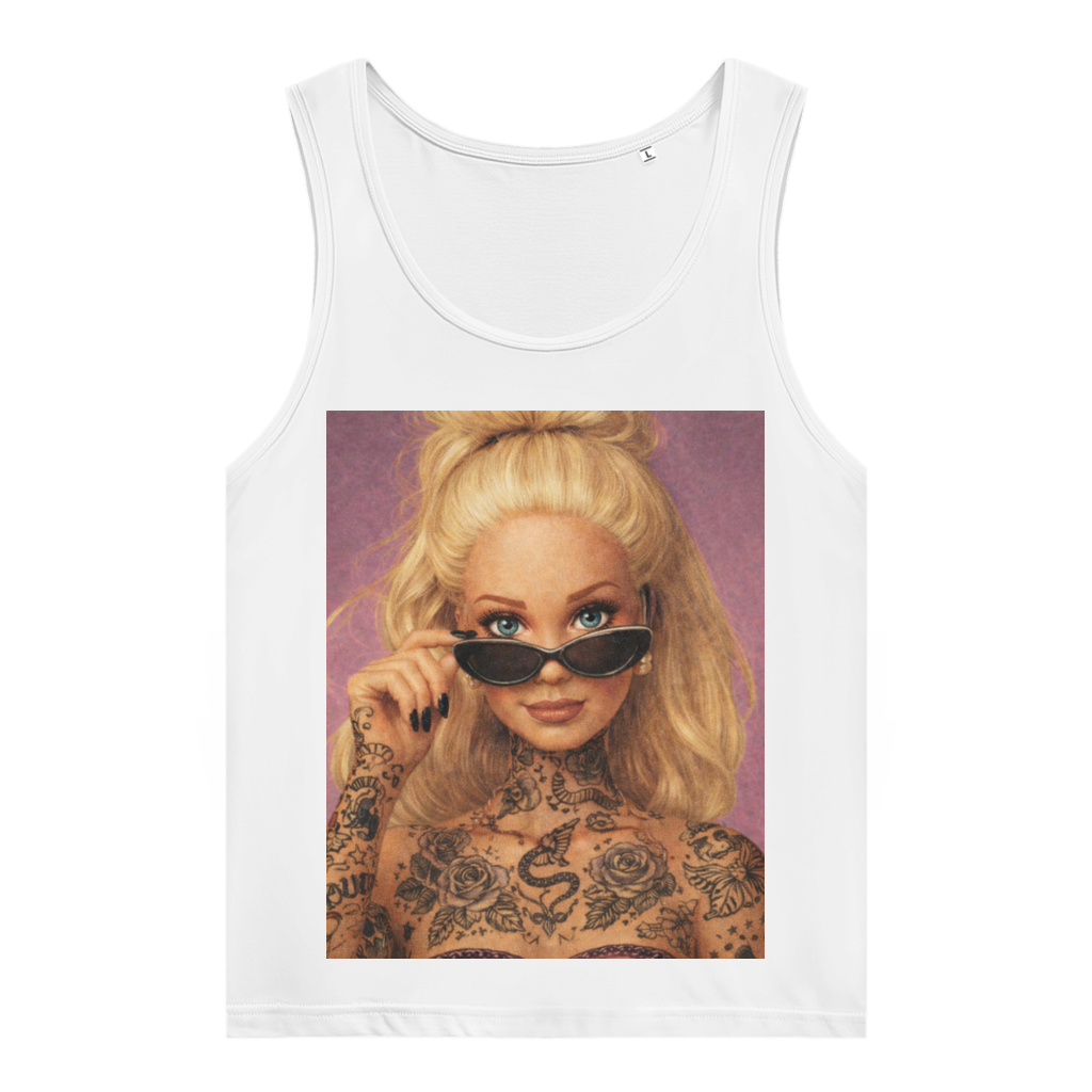 Barbie Girl - Damen Tank Top Clothes Weiß XS Tattoo Fashion von inked-mafia.de. Dieses Teil gehört in jeden Kleiderschrank eines inked-rebels! Finde ideale Geschenke für Tätowierte, Tattoofans oder Tätowierer.