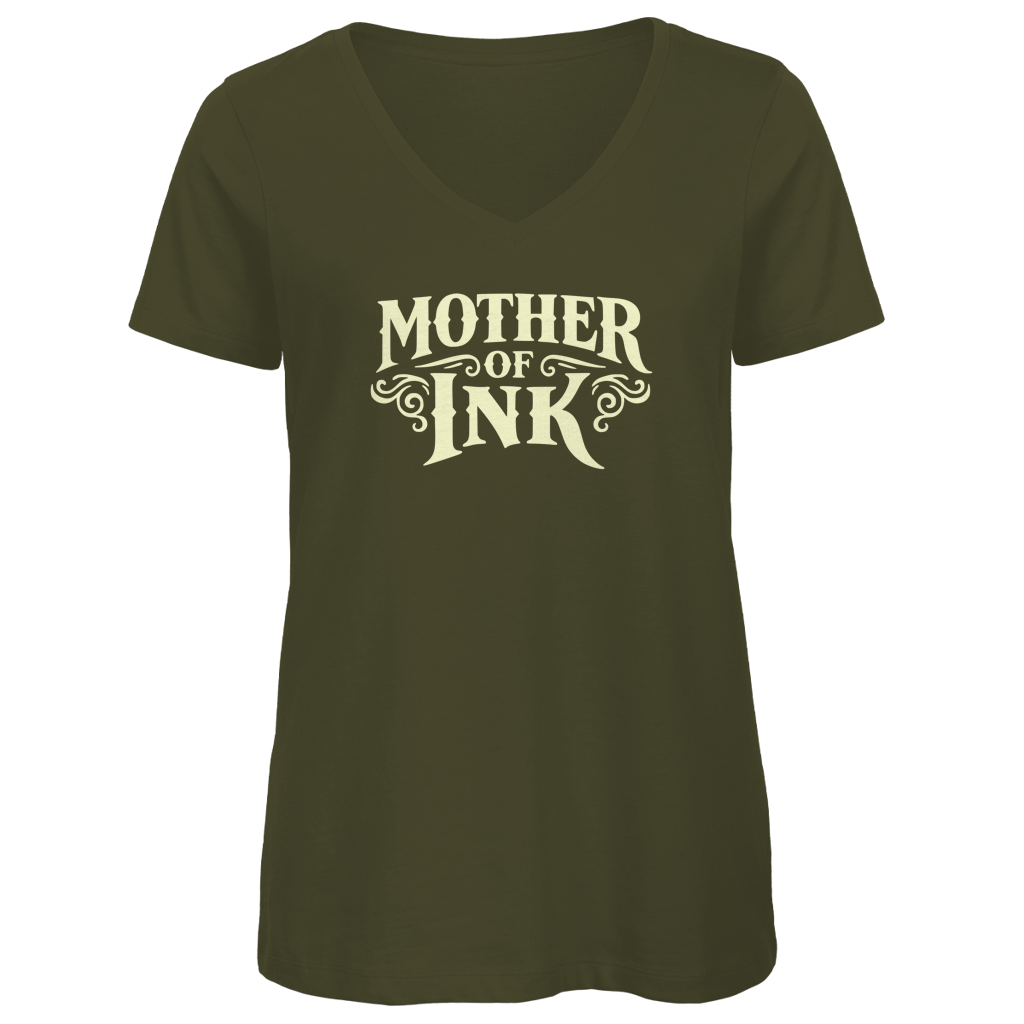 Mother of Ink - Damen Shirt Clothes Khaki XS Tattoo Fashion von inked-mafia.de. Dieses Teil gehört in jeden Kleiderschrank eines inked-rebels! Finde ideale Geschenke für Tätowierte, Tattoofans oder Tätowierer.