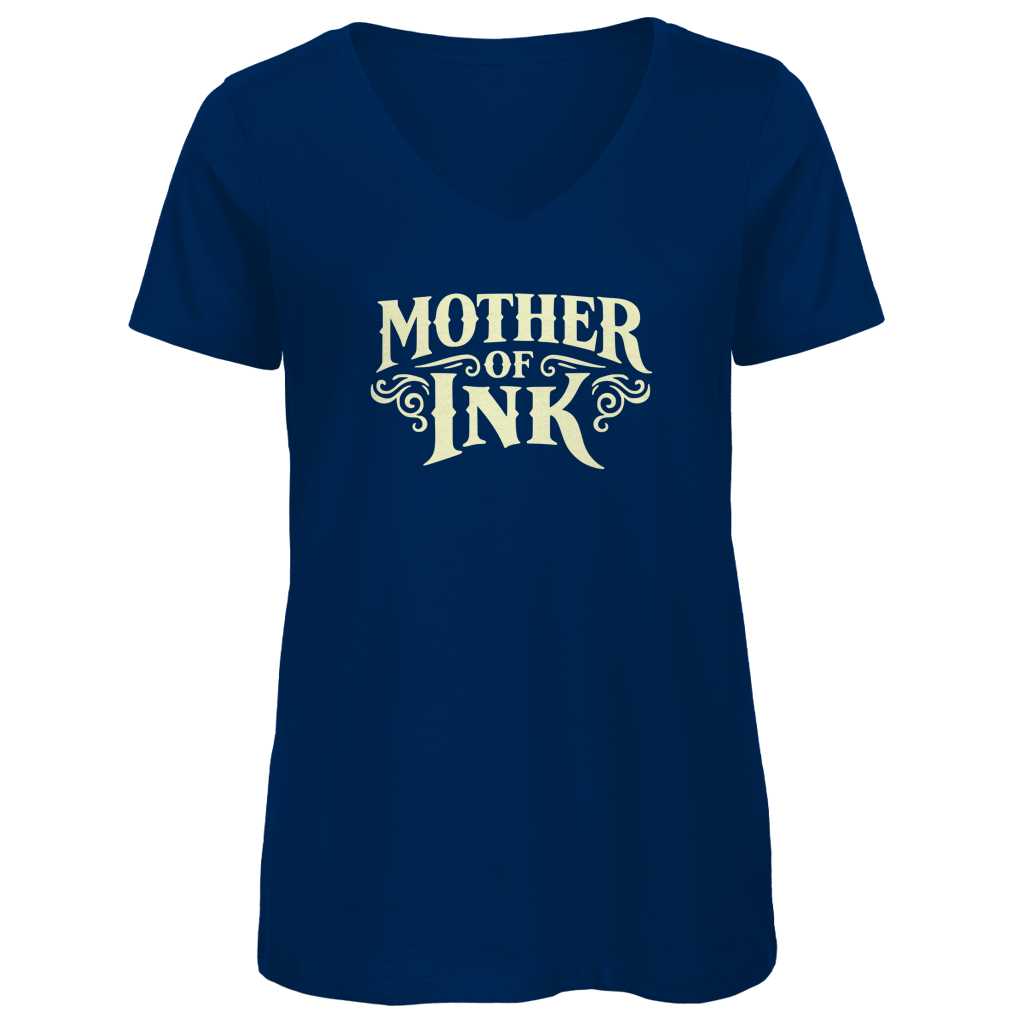Mother of Ink - Damen Shirt Clothes Navy Blue XS Tattoo Fashion von inked-mafia.de. Dieses Teil gehört in jeden Kleiderschrank eines inked-rebels! Finde ideale Geschenke für Tätowierte, Tattoofans oder Tätowierer.