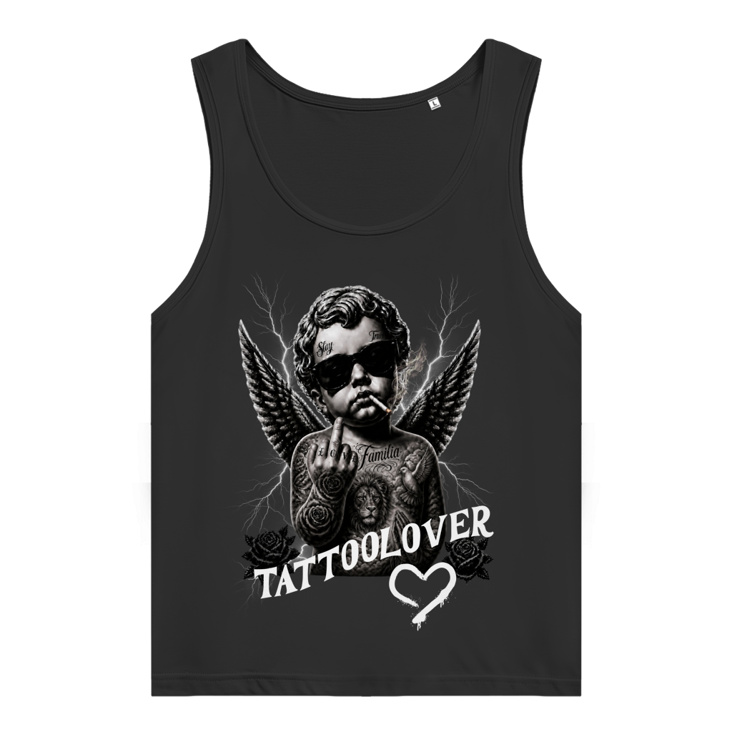 Tattoolover - Damen Tank Top Clothes Schwarz XS Tattoo Fashion von inked-mafia.de. Dieses Teil gehört in jeden Kleiderschrank eines inked-rebels! Finde ideale Geschenke für Tätowierte, Tattoofans oder Tätowierer.