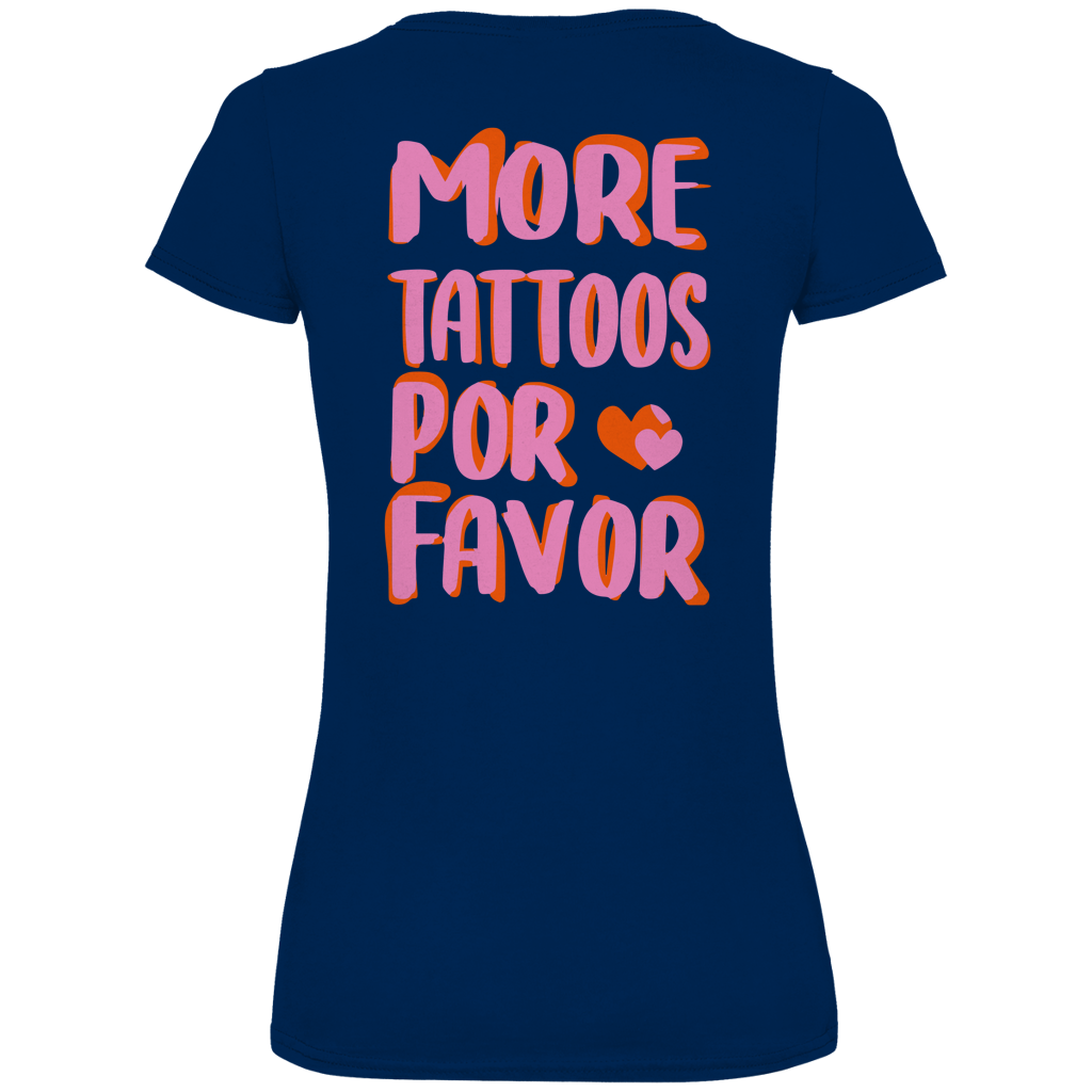 More Tattoos - Damen Shirt Clothes Navy Blue XS Tattoo Fashion von inked-mafia.de. Dieses Teil gehört in jeden Kleiderschrank eines inked-rebels! Finde ideale Geschenke für Tätowierte, Tattoofans oder Tätowierer.