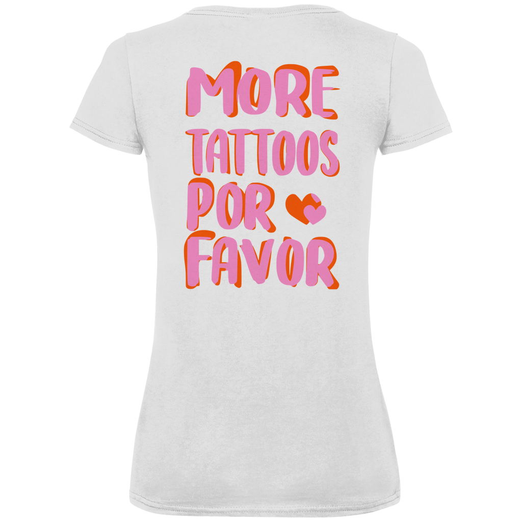 More Tattoos - Damen Shirt Clothes Weiß XS Tattoo Fashion von inked-mafia.de. Dieses Teil gehört in jeden Kleiderschrank eines inked-rebels! Finde ideale Geschenke für Tätowierte, Tattoofans oder Tätowierer.