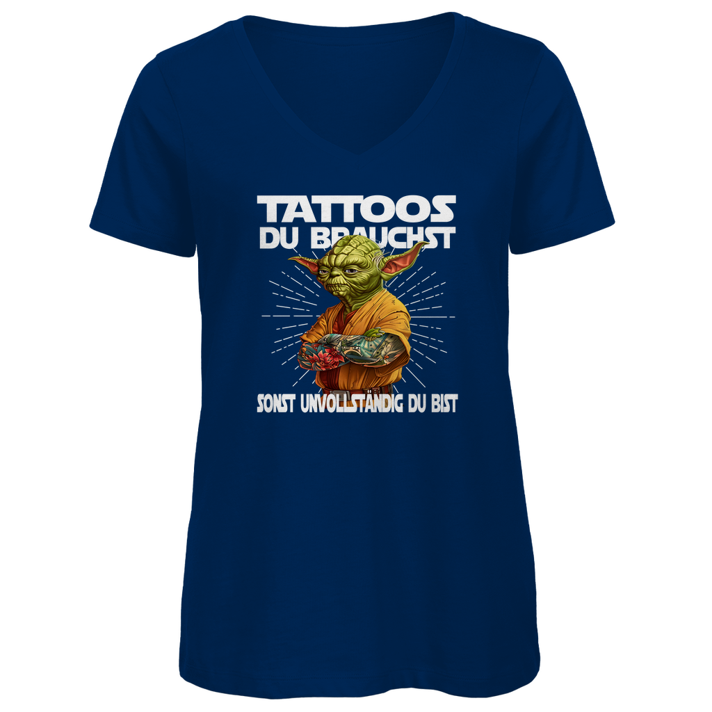 Tattoos du brauchst - Damen Shirt Clothes  Navy Blue XS  Tattoo Fashion von inked-mafia.de. Dieses Teil gehört in jeden Kleiderschrank eines inked-rebels! Finde ideale Geschenke für Tätowierte, Tattoofans oder Tätowierer.