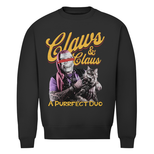 Claus - Unisex Weihnachtssweater Clothes  Schwarz XS  Tattoo Fashion von inked-mafia.de. Dieses Teil gehört in jeden Kleiderschrank eines inked-rebels! Finde ideale Geschenke für Tätowierte, Tattoofans oder Tätowierer.