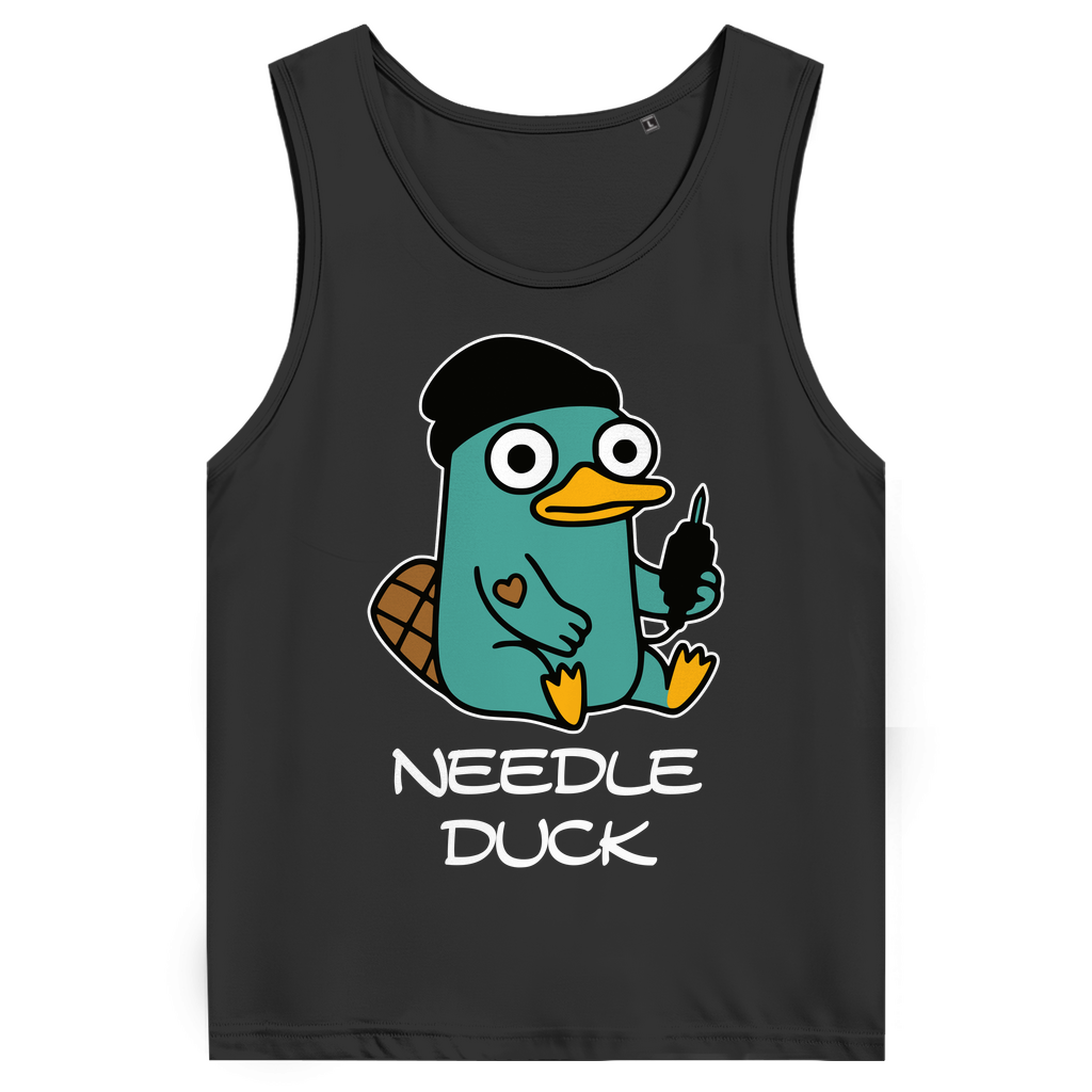 Needle Duck - Herren Tank Top Clothes Schwarz S Tattoo Fashion von inked-mafia.de. Dieses Teil gehört in jeden Kleiderschrank eines inked-rebels! Finde ideale Geschenke für Tätowierte, Tattoofans oder Tätowierer.
