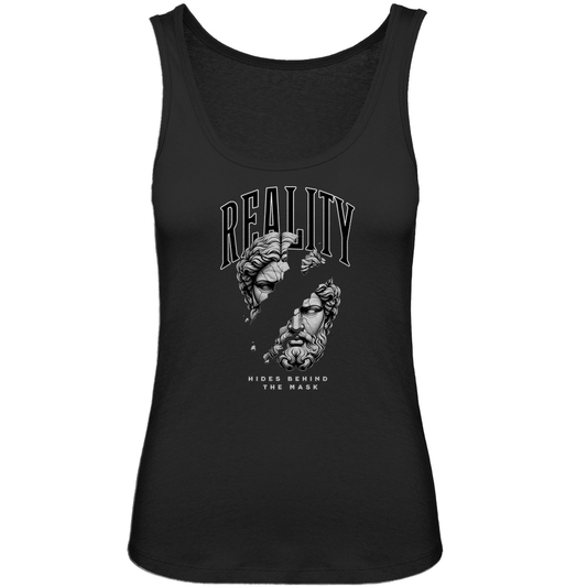 Reality - Damen Tank Top Clothes Schwarz XS Tattoo Fashion von inked-mafia.de. Dieses Teil gehört in jeden Kleiderschrank eines inked-rebels! Finde ideale Geschenke für Tätowierte, Tattoofans oder Tätowierer.