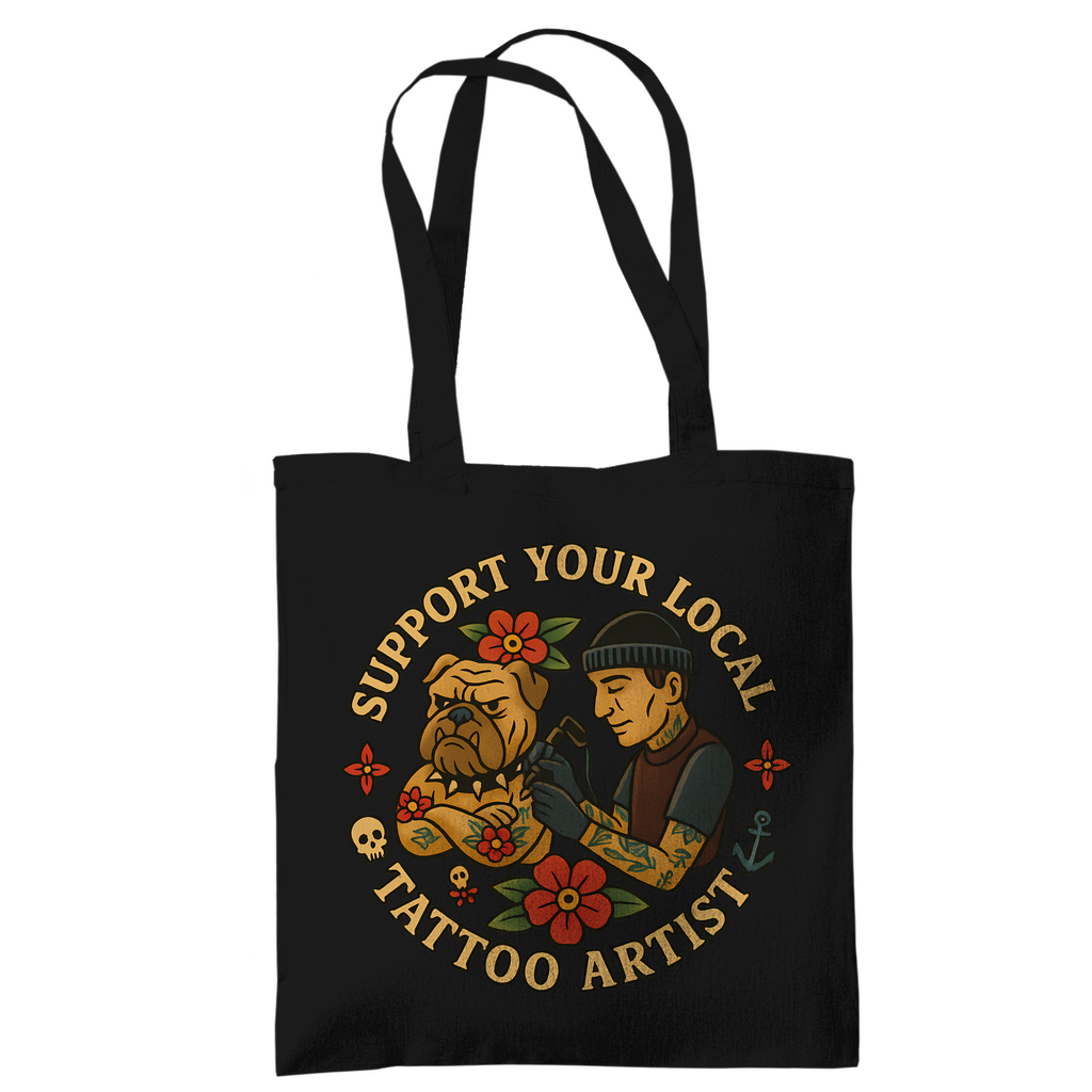 Support - Jutebeutel Accessories Schwarz Tattoo Fashion von inked-mafia.de. Dieses Teil gehört in jeden Kleiderschrank eines inked-rebels! Finde ideale Geschenke für Tätowierte, Tattoofans oder Tätowierer.