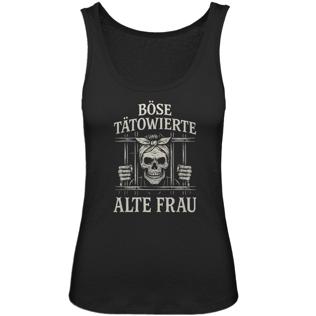 Alte Frau - Damen Tank Top Clothes Schwarz XS Tattoo Fashion von inked-mafia.de. Dieses Teil gehört in jeden Kleiderschrank eines inked-rebels! Finde ideale Geschenke für Tätowierte, Tattoofans oder Tätowierer.