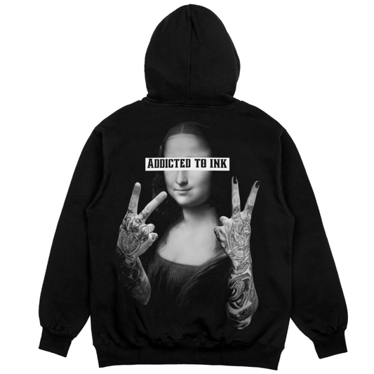 Mona - Heavy Oversized Backprint Hoodie Hoodie XS Schwarz Tattoo Fashion von inked-mafia.de. Dieses Teil gehört in jeden Kleiderschrank eines inked-rebels! Finde ideale Geschenke für Tätowierte, Tattoofans oder Tätowierer.