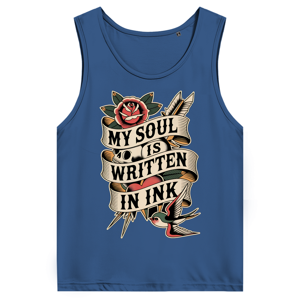 Soul - Herren Tank Top Clothes Navy Blue S Tattoo Fashion von inked-mafia.de. Dieses Teil gehört in jeden Kleiderschrank eines inked-rebels! Finde ideale Geschenke für Tätowierte, Tattoofans oder Tätowierer.
