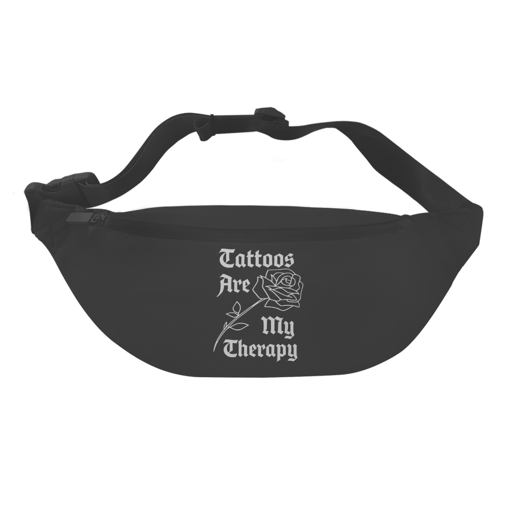 Therapy - Bauchtasche Accessories Schwarz Tattoo Fashion von inked-mafia.de. Dieses Teil gehört in jeden Kleiderschrank eines inked-rebels! Finde ideale Geschenke für Tätowierte, Tattoofans oder Tätowierer.