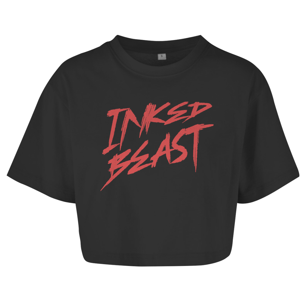 Inked Beast - Damen Oversized Crop Top Clothes  Schwarz XS  Tattoo Fashion von inked-mafia.de. Dieses Teil gehört in jeden Kleiderschrank eines inked-rebels! Finde ideale Geschenke für Tätowierte, Tattoofans oder Tätowierer.