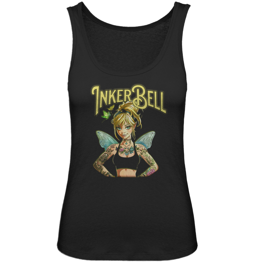 Inkerbell - Damen Tank Top Clothes  Schwarz XS  Tattoo Fashion von inked-mafia.de. Dieses Teil gehört in jeden Kleiderschrank eines inked-rebels! Finde ideale Geschenke für Tätowierte, Tattoofans oder Tätowierer.