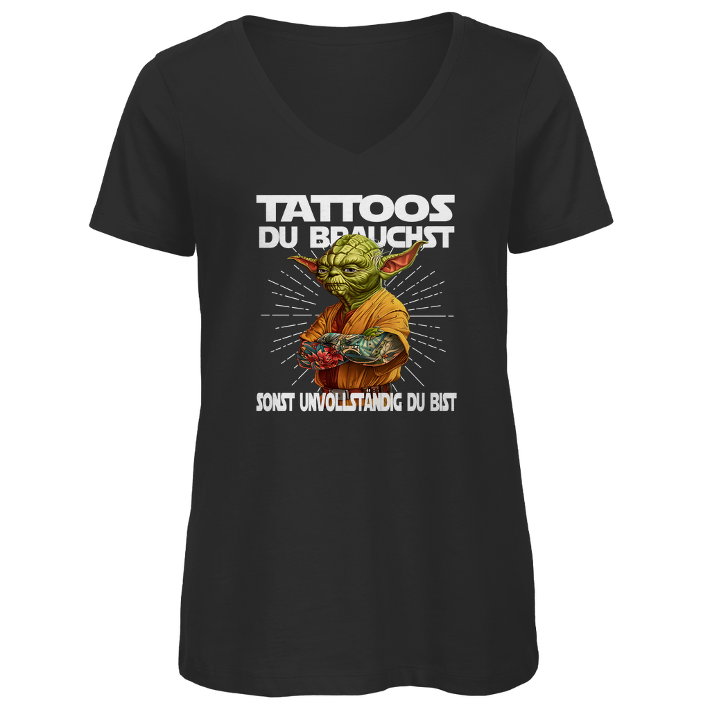 Tattoos du brauchst - Damen Shirt Clothes  Schwarz XS  Tattoo Fashion von inked-mafia.de. Dieses Teil gehört in jeden Kleiderschrank eines inked-rebels! Finde ideale Geschenke für Tätowierte, Tattoofans oder Tätowierer.