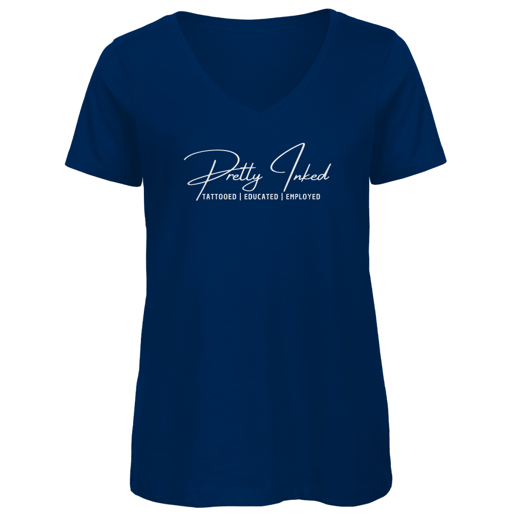 Pretty Inked - Damen Shirt Clothes  Navy Blue XS  Tattoo Fashion von inked-mafia.de. Dieses Teil gehört in jeden Kleiderschrank eines inked-rebels! Finde ideale Geschenke für Tätowierte, Tattoofans oder Tätowierer.