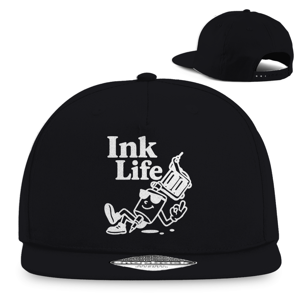 Ink Life - Snapback Cap Accessories Schwarz Tattoo Fashion von inked-mafia.de. Dieses Teil gehört in jeden Kleiderschrank eines inked-rebels! Finde ideale Geschenke für Tätowierte, Tattoofans oder Tätowierer.
