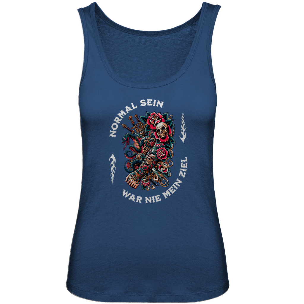 Normal - Damen Tank Top Clothes  Blau XS  Tattoo Fashion von inked-mafia.de. Dieses Teil gehört in jeden Kleiderschrank eines inked-rebels! Finde ideale Geschenke für Tätowierte, Tattoofans oder Tätowierer.