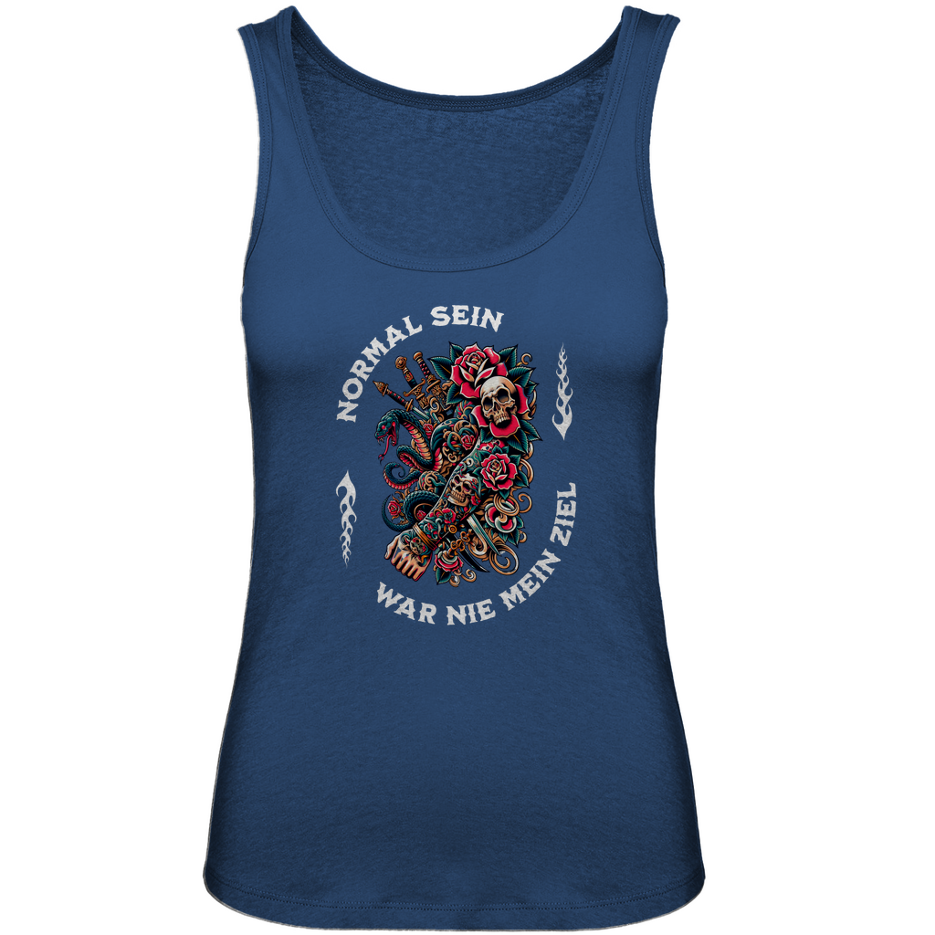 Normal - Damen Tank Top Clothes Navy Blue XS Tattoo Fashion von inked-mafia.de. Dieses Teil gehört in jeden Kleiderschrank eines inked-rebels! Finde ideale Geschenke für Tätowierte, Tattoofans oder Tätowierer.