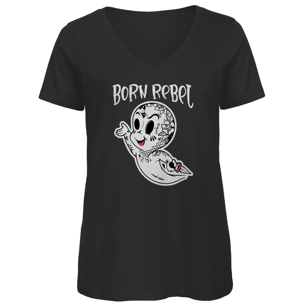 Born Rebel - Damen Shirt Clothes  Schwarz XS  Tattoo Fashion von inked-mafia.de. Dieses Teil gehört in jeden Kleiderschrank eines inked-rebels! Finde ideale Geschenke für Tätowierte, Tattoofans oder Tätowierer.