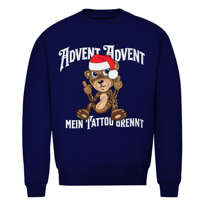 Advent Advent - Unisex Weihnachtssweater Clothes  Navy Blue XS  Tattoo Fashion von inked-mafia.de. Dieses Teil gehört in jeden Kleiderschrank eines inked-rebels! Finde ideale Geschenke für Tätowierte, Tattoofans oder Tätowierer.