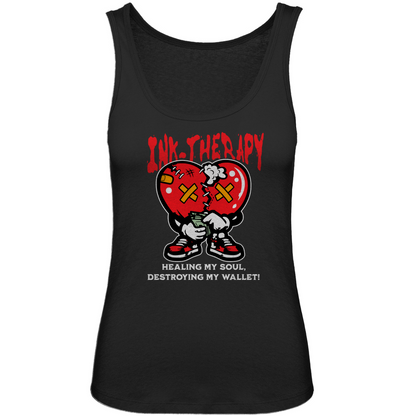 Ink-Therapy - Damen Tank Top Clothes Schwarz XS Tattoo Fashion von inked-mafia.de. Dieses Teil gehört in jeden Kleiderschrank eines inked-rebels! Finde ideale Geschenke für Tätowierte, Tattoofans oder Tätowierer.