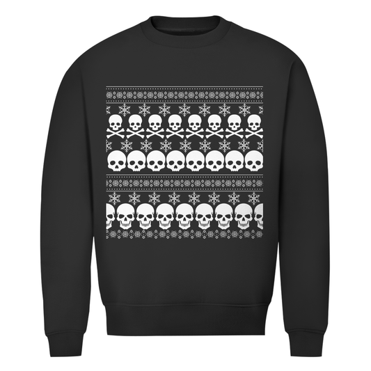 Skull - Unisex Weihnachtssweater Clothes  Schwarz XS  Tattoo Fashion von inked-mafia.de. Dieses Teil gehört in jeden Kleiderschrank eines inked-rebels! Finde ideale Geschenke für Tätowierte, Tattoofans oder Tätowierer.