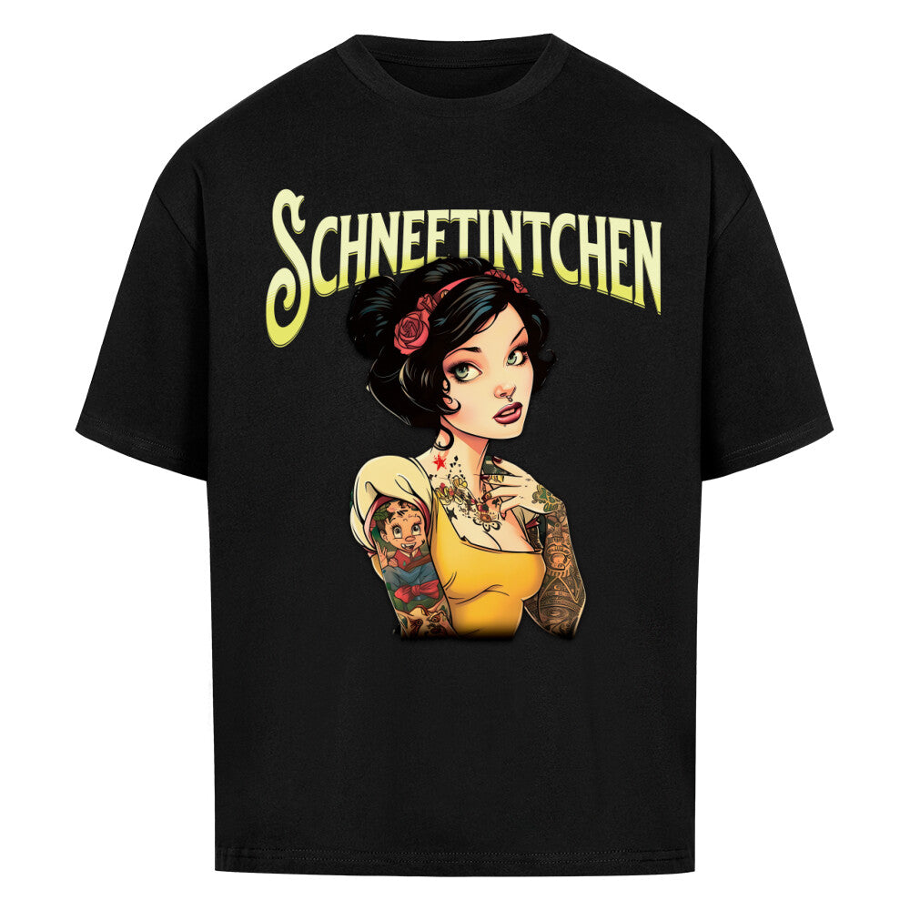 Schneetintchen - Heavy Oversized Shirt T-Shirt  XS Schwarz  Tattoo Fashion von inked-mafia.de. Dieses Teil gehört in jeden Kleiderschrank eines inked-rebels! Finde ideale Geschenke für Tätowierte, Tattoofans oder Tätowierer.