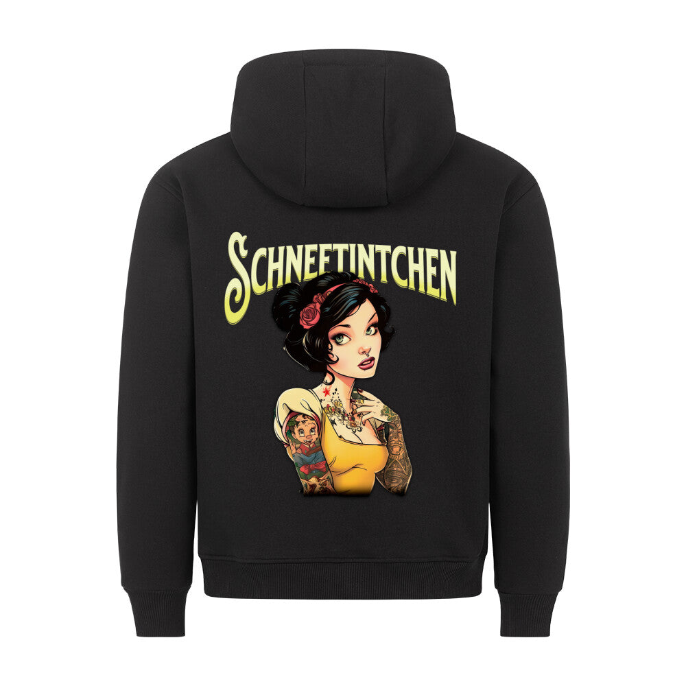 Schneetintchen - Backprint Hoodie Hoodie  S Schwarz  Tattoo Fashion von inked-mafia.de. Dieses Teil gehört in jeden Kleiderschrank eines inked-rebels! Finde ideale Geschenke für Tätowierte, Tattoofans oder Tätowierer.