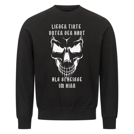 Tinte unter der Haut - Sweatshirt Sweatshirt  S Schwarz  Tattoo Fashion von inked-mafia.de. Dieses Teil gehört in jeden Kleiderschrank eines inked-rebels! Finde ideale Geschenke für Tätowierte, Tattoofans oder Tätowierer.