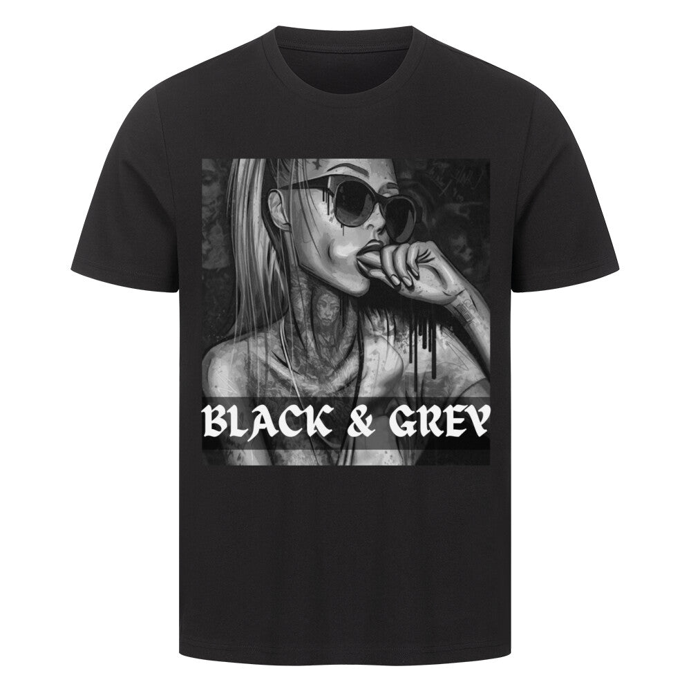 Black&Grey - Premium Shirt T-Shirt  S Schwarz  Tattoo Fashion von inked-mafia.de. Dieses Teil gehört in jeden Kleiderschrank eines inked-rebels! Finde ideale Geschenke für Tätowierte, Tattoofans oder Tätowierer.