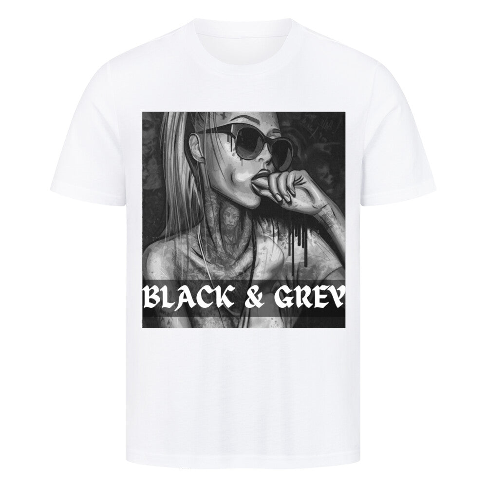Black&Grey - Premium Shirt T-Shirt  S Weiß  Tattoo Fashion von inked-mafia.de. Dieses Teil gehört in jeden Kleiderschrank eines inked-rebels! Finde ideale Geschenke für Tätowierte, Tattoofans oder Tätowierer.