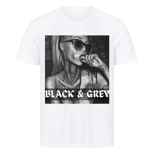 Black&Grey - Premium Shirt T-Shirt  S Weiß  Tattoo Fashion von inked-mafia.de. Dieses Teil gehört in jeden Kleiderschrank eines inked-rebels! Finde ideale Geschenke für Tätowierte, Tattoofans oder Tätowierer.