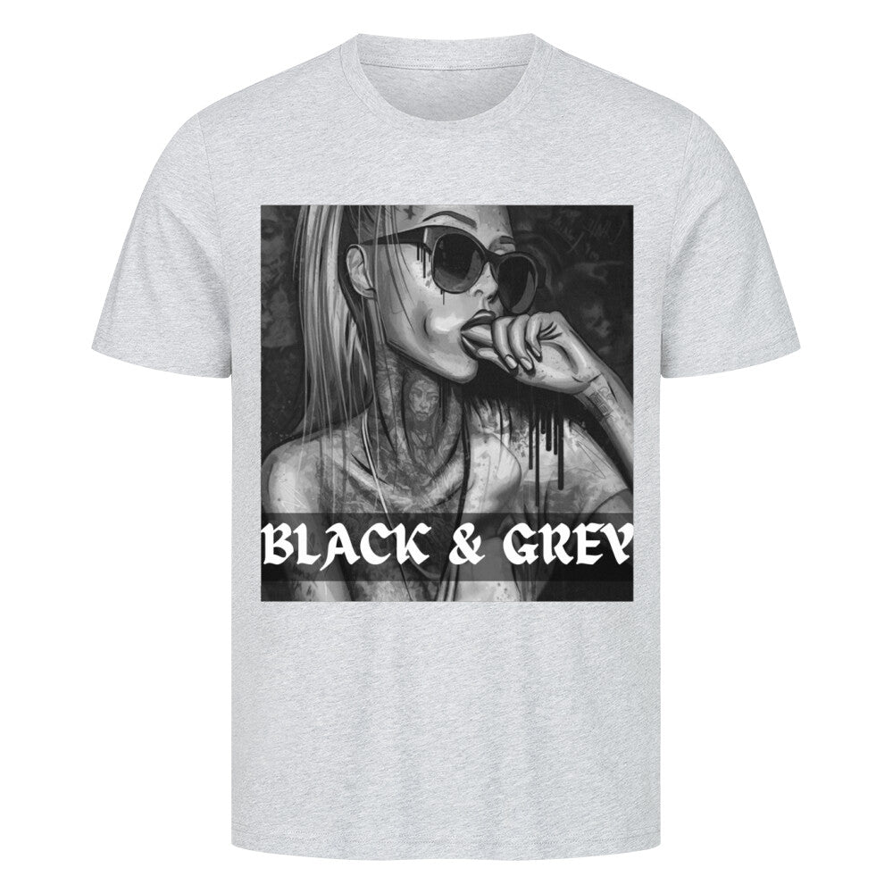 Black&Grey - Premium Shirt T-Shirt  S Grau  Tattoo Fashion von inked-mafia.de. Dieses Teil gehört in jeden Kleiderschrank eines inked-rebels! Finde ideale Geschenke für Tätowierte, Tattoofans oder Tätowierer.