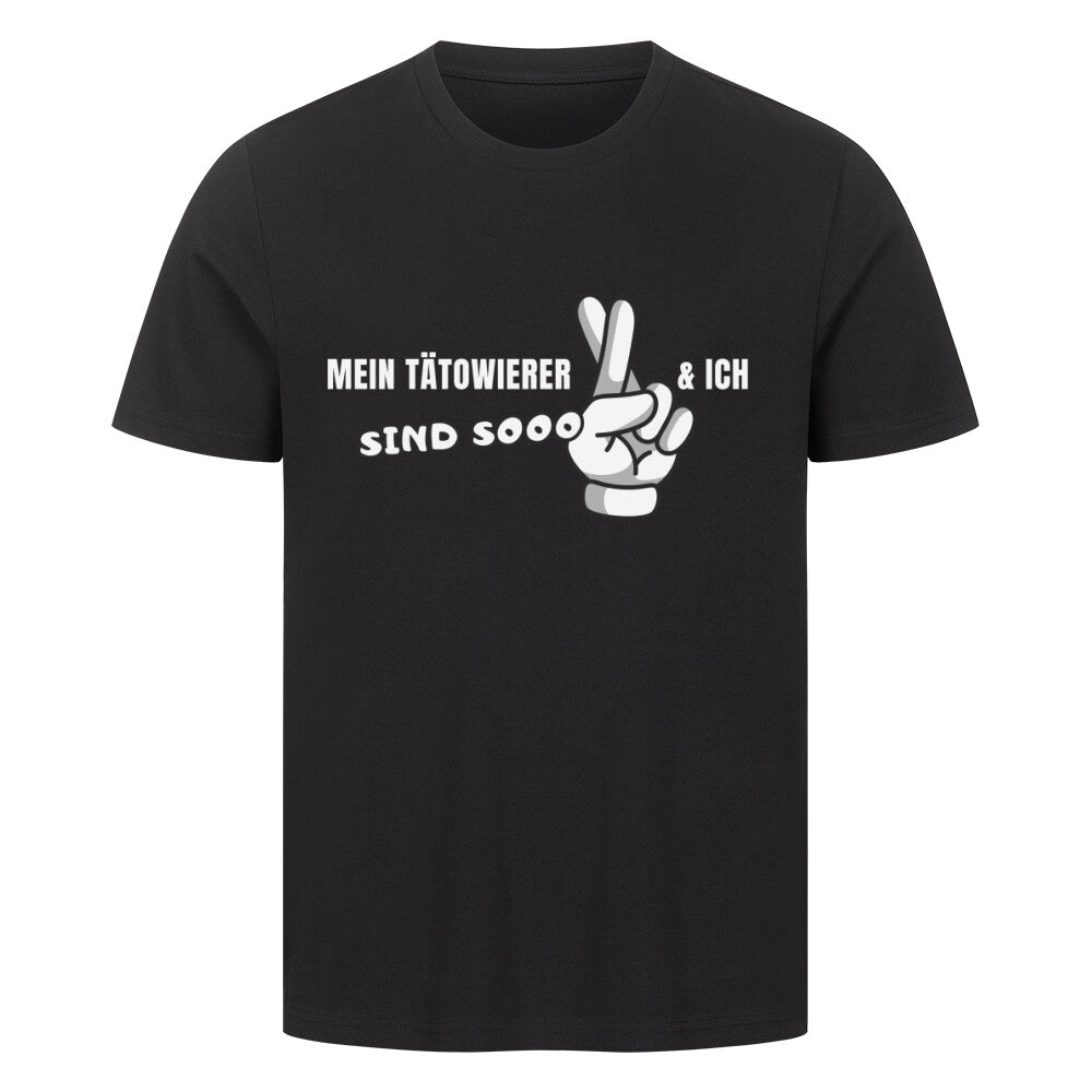 Buddy - Premium Shirt T-Shirt  S Schwarz  Tattoo Fashion von inked-mafia.de. Dieses Teil gehört in jeden Kleiderschrank eines inked-rebels! Finde ideale Geschenke für Tätowierte, Tattoofans oder Tätowierer.